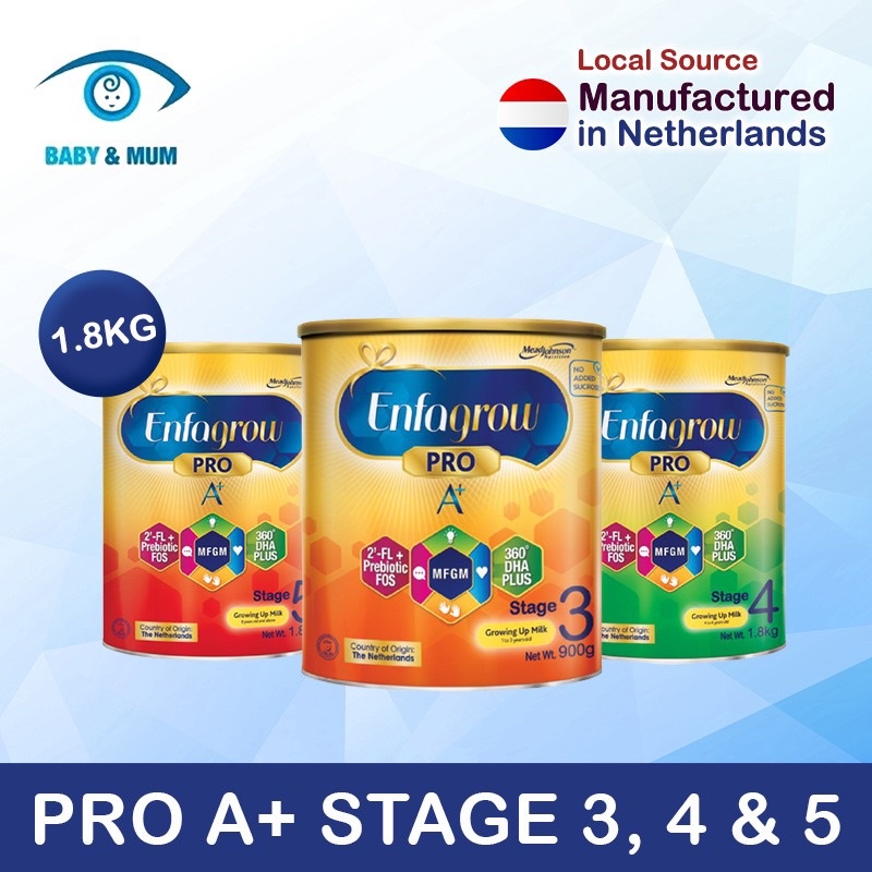 Enfagrow Pro A+Stage 3/4/5 1.8kg | Made in Netherlands for Singapore