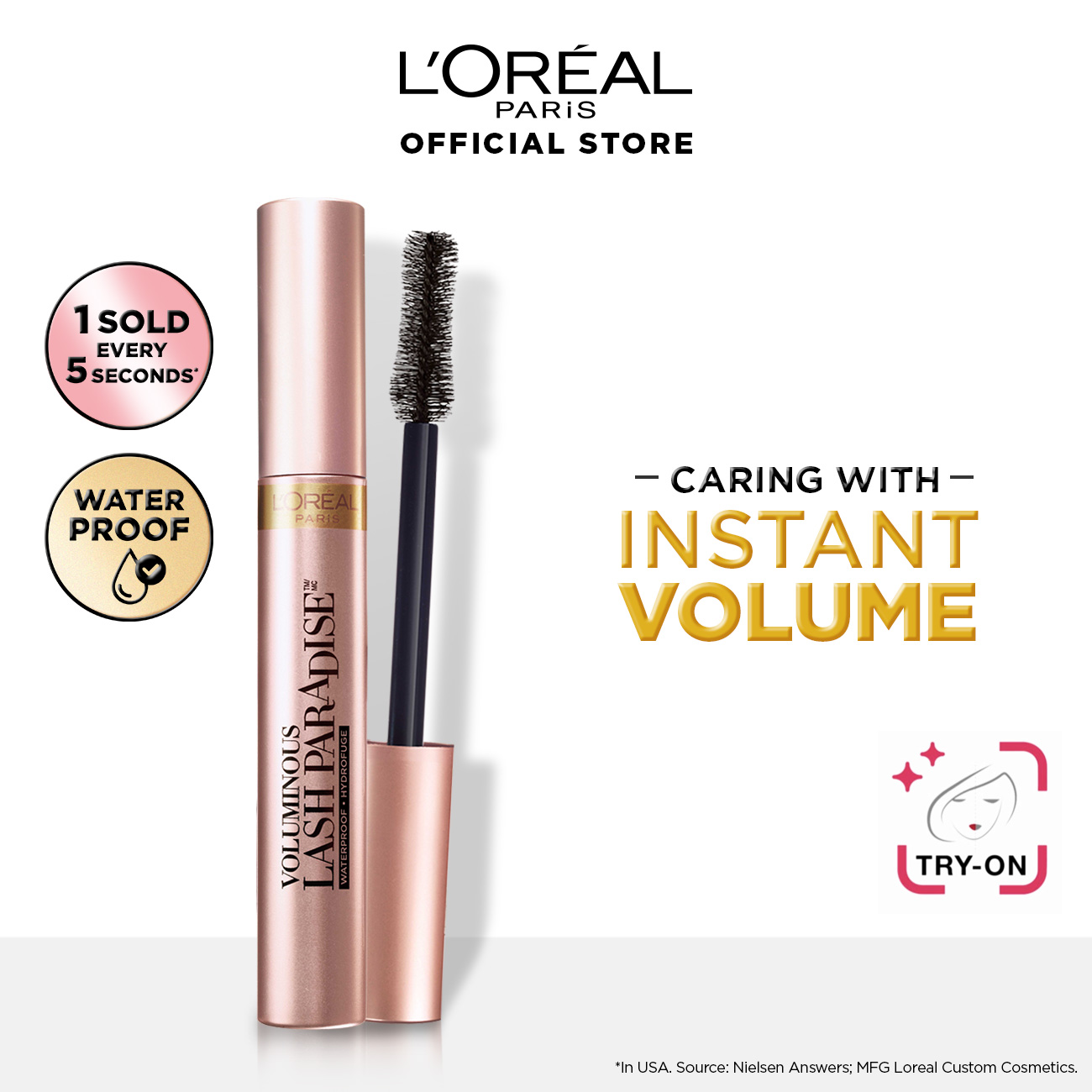 L'Oreal Paris Voluminous Lash Paradise Mascara 7.6ml (Instant Volume/Waterproof)